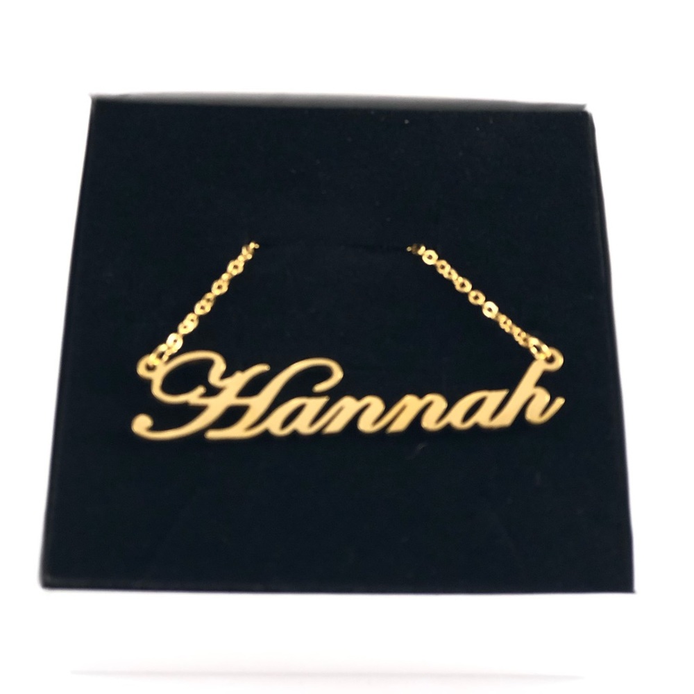 14K Gold Plated Name Necklace - Hannah